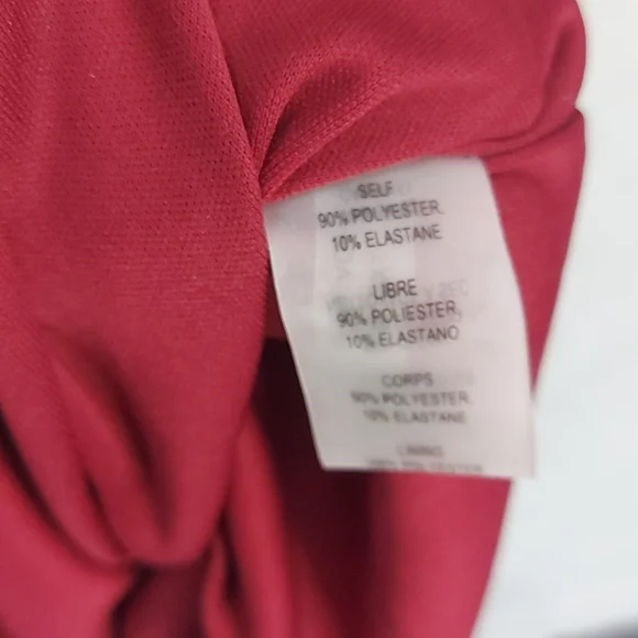 Vince Camuto Red Burgundy Velvet Halter Sleeveless Over Knee Dress 18 XXL # - Picture 11 of 13